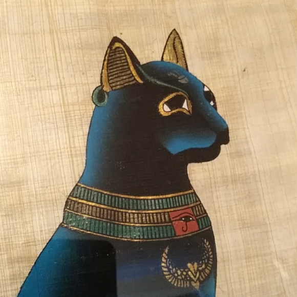 Bastet The Cat Goddess on Papyrus - Picture 2 of 6